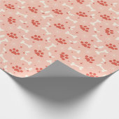 ホリデーポーズ&ボーンズのクリスマスパターン ラッピングペーパー (角)