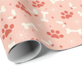 ホリデーポーズ&ボーンズのクリスマスパターン ラッピングペーパー (ロールコーナー)