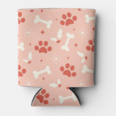 ホリデーポーズ&ボーンズのクリスマスパターン 缶クーラー (正面)