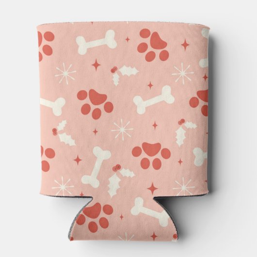 ホリデーポーズ&ボーンズのクリスマスパターン 缶クーラー (裏面)