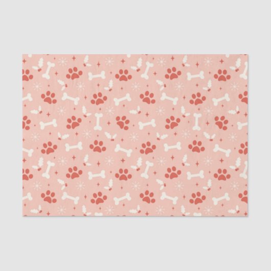 ホリデーポーズ&ボーンズのクリスマスパターン 薄葉紙 (正面)