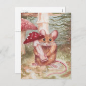 ホリデーマウスとキノコ シーズンポストカード (正面/裏面)