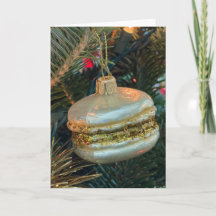 ホリデーマカロンクリスマスツリーオーナメントカード