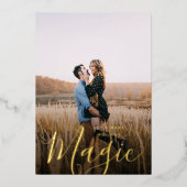 ホリデーマジック フォト ゴールドホイル カード (正面)