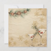 ホリデーマルティニ素朴スパイン&スノーフレークパーティー 招待状 (裏面)