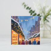 ホリデーマーケット メリークリスマス ハンドペイントカード シーズンカード (スタンド正面)