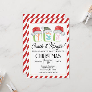 ホリデーマージャンパーティー編集可能招待状、マージャン 招待状