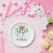 ホリデーミスタントエネームフェスティバルレッドグリーンおもしろい ペーパープレート (パーティー)