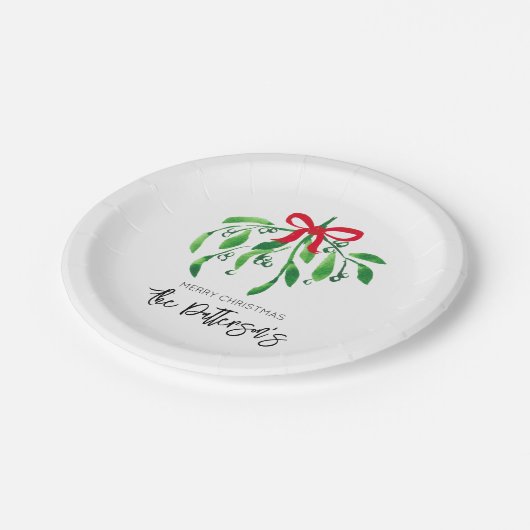 ホリデーミスタントエネームフェスティバルレッドグリーンおもしろい ペーパープレート (アングル)