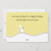 ホリデーミックス雪だるまシェフケータリングクリスマスカード シーズンカード (裏面)