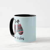 ホリデーミッテンス暖かいウィッシュクリスマスコーヒーマグ マグカップ (正面左)
