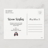 ホリデーミッテンス暖かい願いクリスマスポストカード シーズンポストカード (裏面)