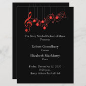 ホリデーミュージカルリサイタルプログラム 招待状 (正面/裏面)