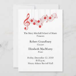 ホリデーミュージカルリサイタルプログラム 招待状