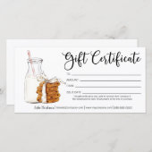 ホリデーミルクとクッキーのギフト証明書 (正面/裏面)