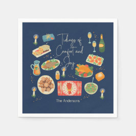 ホリデーミールタイディングオブ心地よい&ジョイホリデイ スタンダードカクテルナプキン