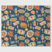 ホリデーミールタイディングオブ心地よい&ジョイホリデイ ラッピングペーパー (フラット)