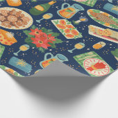 ホリデーミールタイディングオブ心地よい&ジョイホリデイ ラッピングペーパー (角)