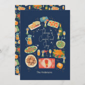 ホリデーミールタイディングオブ心地よい&ジョイホリデーカード シーズンカード