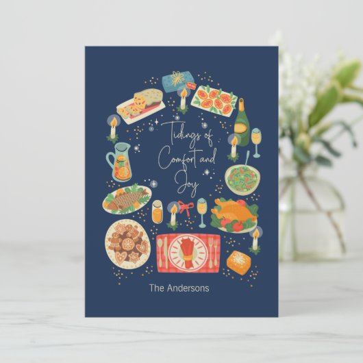 ホリデーミールタイディングオブ心地よい&ジョイホリデーカード シーズンカード (スタンド正面)