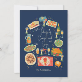 ホリデーミールタイディングオブ心地よい&ジョイホリデーカード シーズンカード