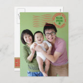 ホリデームービングアナウンスメントデッキ新しいホール シーズンポストカード (正面/裏面)