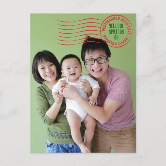 ホリデームービングアナウンスメントデッキ新しいホール シーズンポストカード (正面)