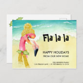 ホリデームービングクリスマスフラミンゴニューホーム 案内ポストカード (正面/裏面)