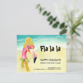 ホリデームービングクリスマスフラミンゴニューホーム 案内ポストカード (スタンド正面)