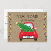 ホリデームービングニューホームレ素朴ッドトラック ポストカード (正面/裏面)