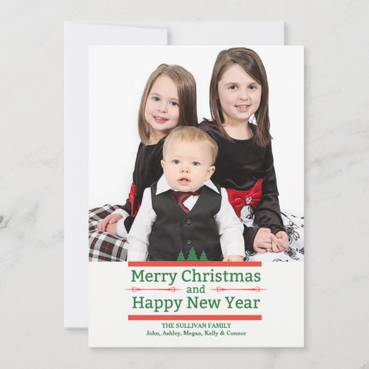 ホリデーメッセージフォトホリデーカード シーズンカード (正面)