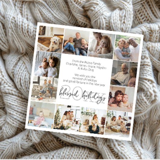 ホリデーメモリーズ12写真テンプレートクリスマス シーズンカード