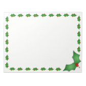 ホリデーメモ帳 – ホリー ノートパッド (正面)