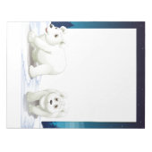 ホリデーメモ帳-ポーラーベア ノートパッド (正面)