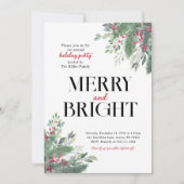 ホリデーメリーアンドブライトディナーパーティの招待状 招待状 (正面)