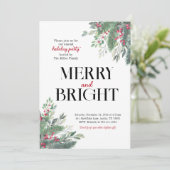 ホリデーメリーアンドブライトディナーパーティの招待状 招待状 (スタンド正面)