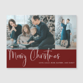 ホリデーメリークリスマススクリプト2フォトコラージレッド