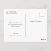 ホリデーメリークリスマススノーフレークフォトポストカード ポストカード (裏面)