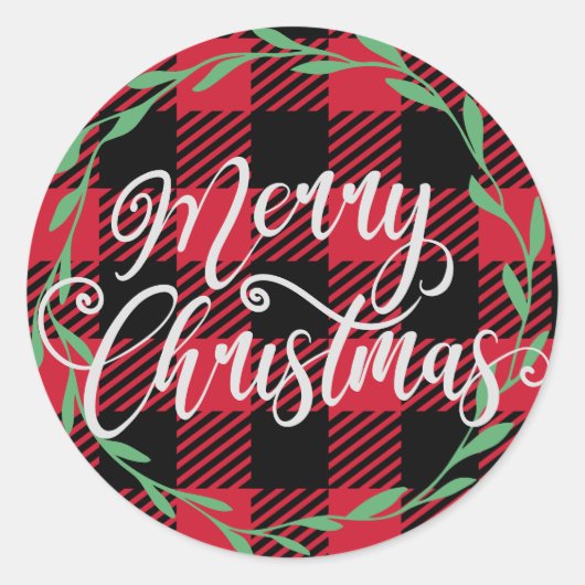ホリデーメリークリスマスラウンドステッカーパック ラウンドシール (正面)