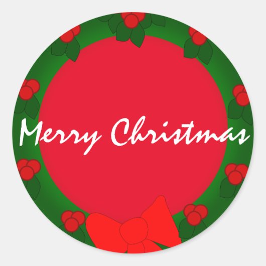 ホリデーメリークリスマス ラウンドシール (正面)