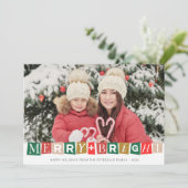 ホリデーメリージョイ&ブライトフォトカード サンキューカード (スタンド正面)