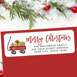 ホリデーメリーモダンクリスマス差出人住所 ラベル