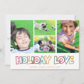 ホリデーメリーラブ&ブライト写真はがき サンキューカード (正面)