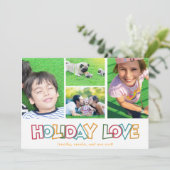 ホリデーメリーラブ&ブライト写真はがき サンキューカード (スタンド正面)