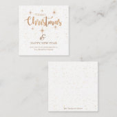 ホリデーメリー企業のクリスマスハッピーニューイヤー ノートカード (正面/裏面)