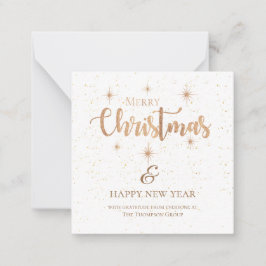 ホリデーメリー企業のクリスマスハッピーニューイヤー ノートカード