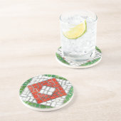 ホリデーモザイクラウンドサンドストーンコースター コースター (側面)