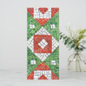 ホリデーモザイク4x9フラットカード/垂直 カード (スタンド正面)