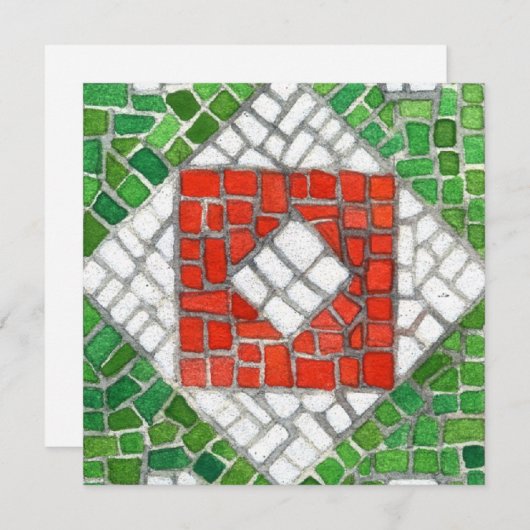 ホリデーモザイク5.25平方フラットカード シーズンカード (正面/裏面)