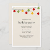 ホリデーモダンオーナメントディナーパーティの招待状 招待状 (正面/裏面)